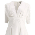 White Cotton Casual Dress