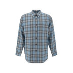 Blue Virgin Wool Pattern Shirt