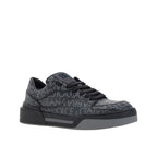 Black Cotton Low Top Sneakers