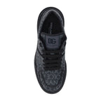 Black Cotton Low Top Sneakers