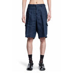 Blue Linen Bermuda Shorts