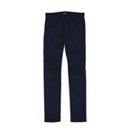 Blue Cotton Casual Pants