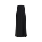 Black Silk Long Skirt