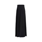 Black Silk Long Skirt