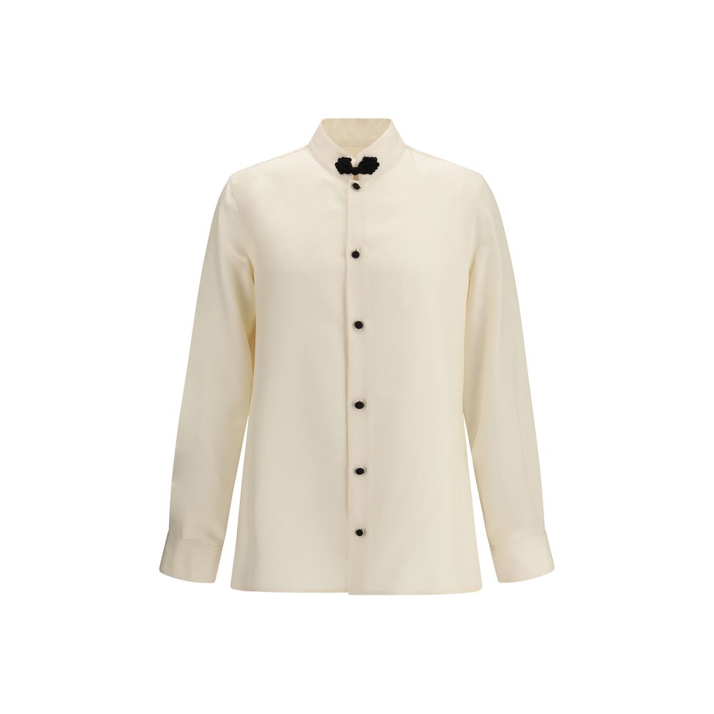 Beige Silk Shirt