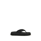 Black Rubber Flip-Flop Sandals