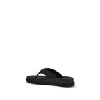 Black Rubber Flip-Flop Sandals