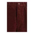 Bordeaux Cotton Casual Pants