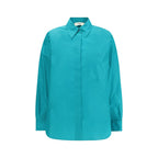 Blue Silk Dress Shirt