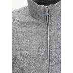 Gray Linen Bomber