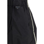 Black Recycled Polyamide Bermuda Shorts