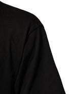 Black Logo Print Cotton Crew Neck T-shirt