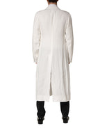 White Double Breasted Men Trench Coat Jacket