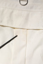 White Cotton Cargo Men Vest Coat Jacket