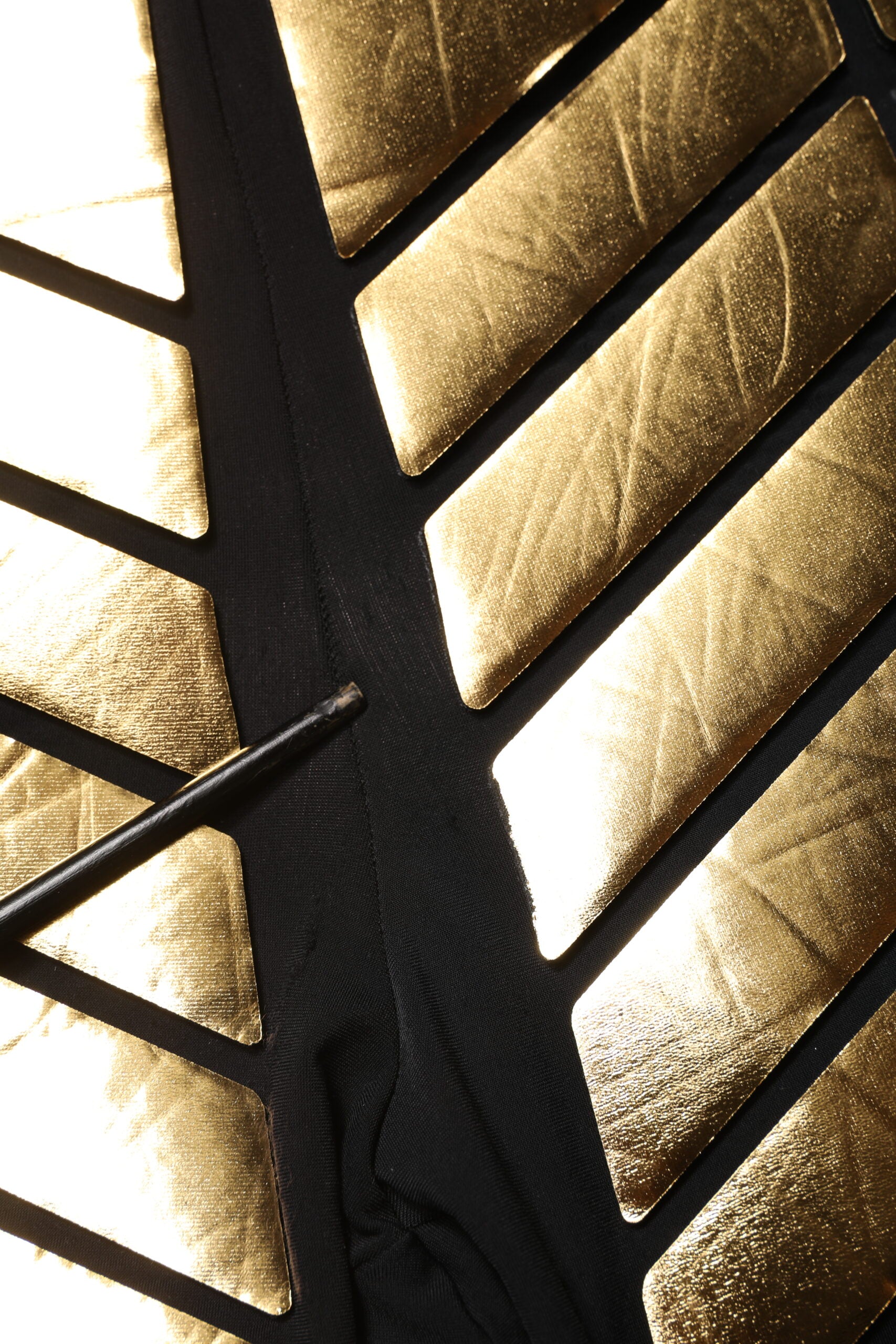 Black Gold Geometric Logo Men Leggings Pants