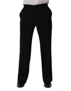 Black Wool Straight Men Dress Trouser Pants