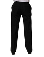 Black Wool Straight Men Dress Trouser Pants