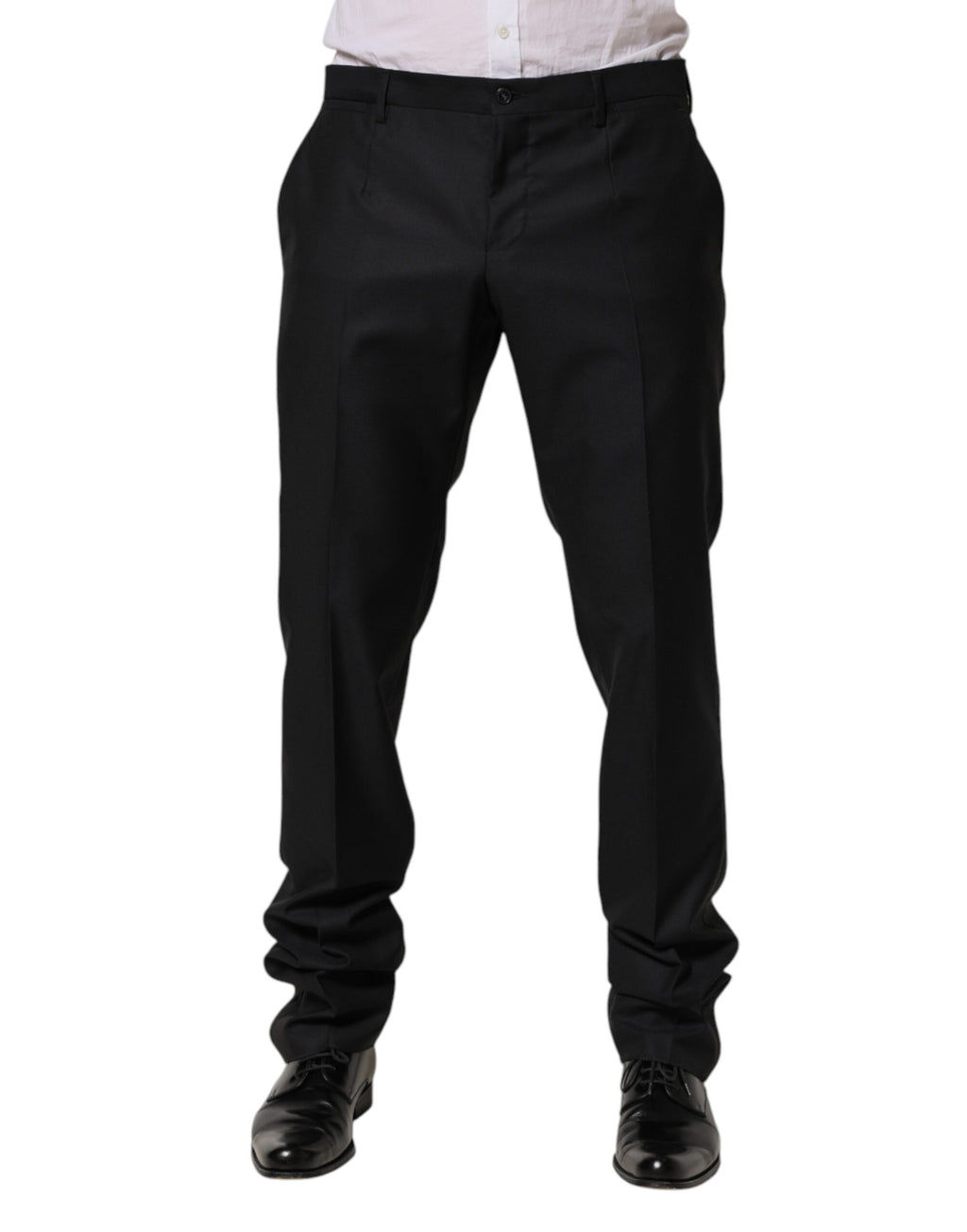 Black Wool Skinny Dress Formal Trouser Pants