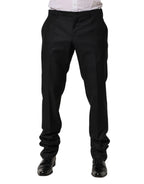 Black Wool Skinny Dress Formal Trouser Pants