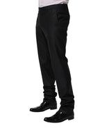 Black Wool Skinny Dress Formal Trouser Pants