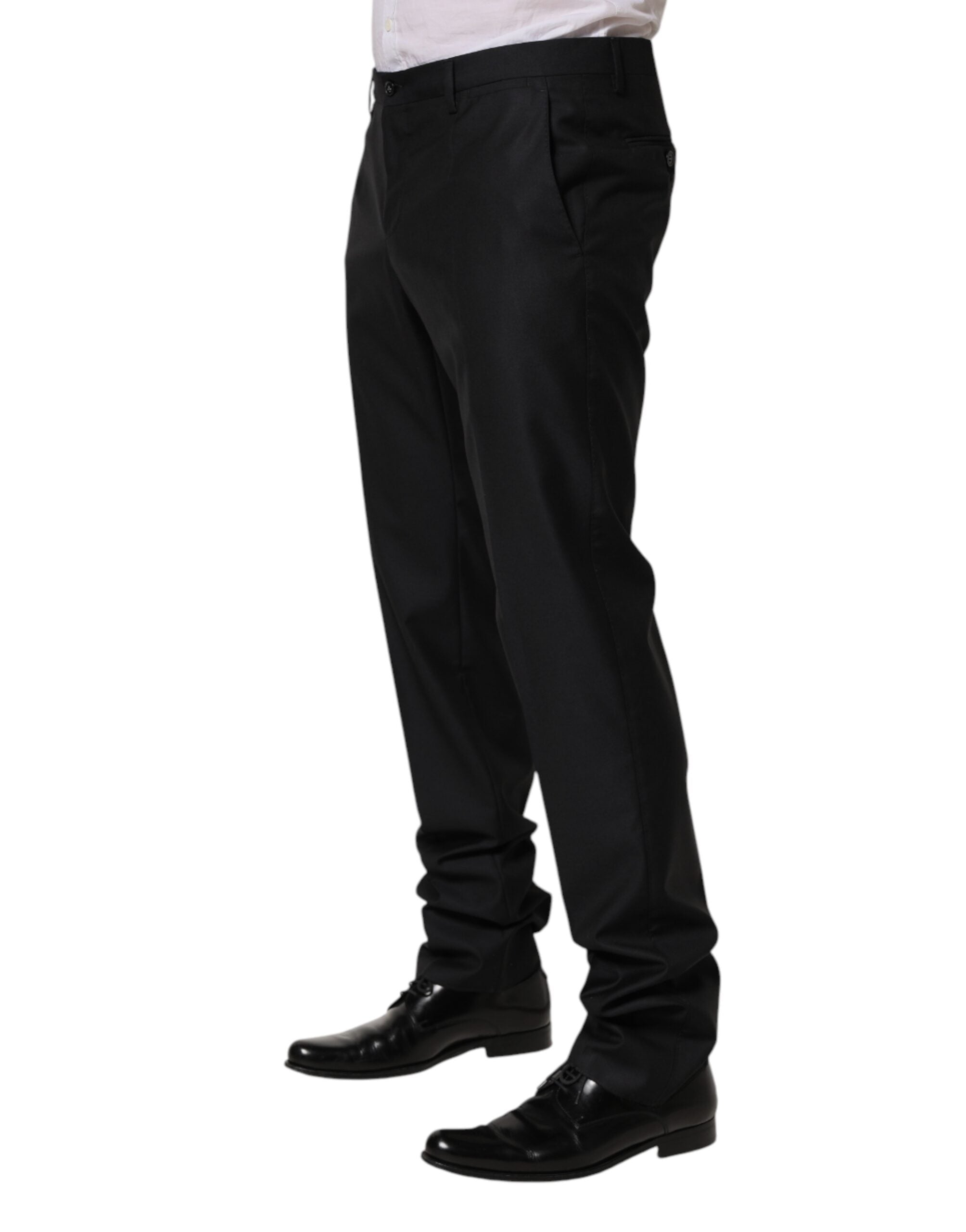Black Wool Skinny Dress Formal Trouser Pants