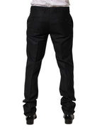 Black Wool Skinny Dress Formal Trouser Pants