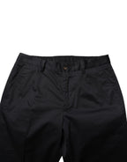 Dark Blue Cotton Skinny Dress Trouser Pants