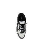 Gray Calf Leather Bos Taurus Low Top Sneakers