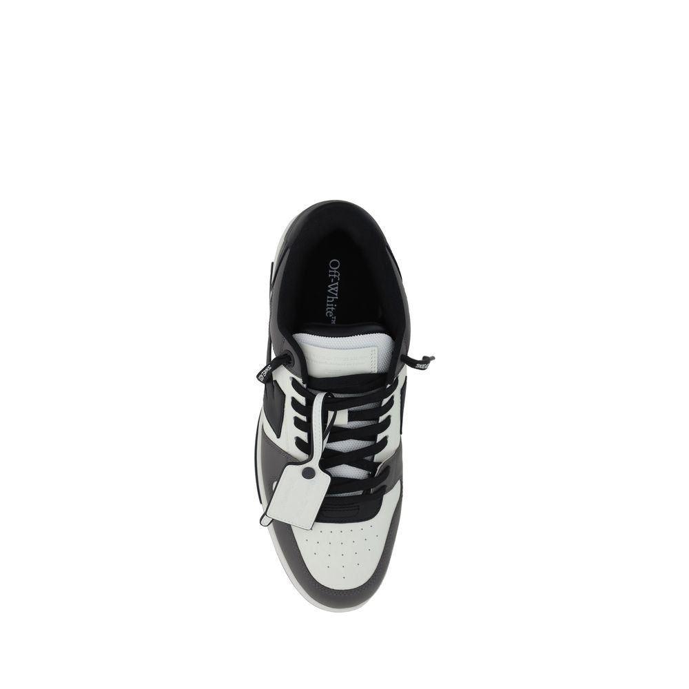 Gray Calf Leather Bos Taurus Low Top Sneakers