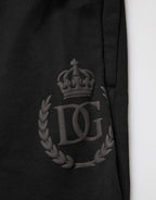 Black Logo Cotton Skinny Jogger Trouser Pants