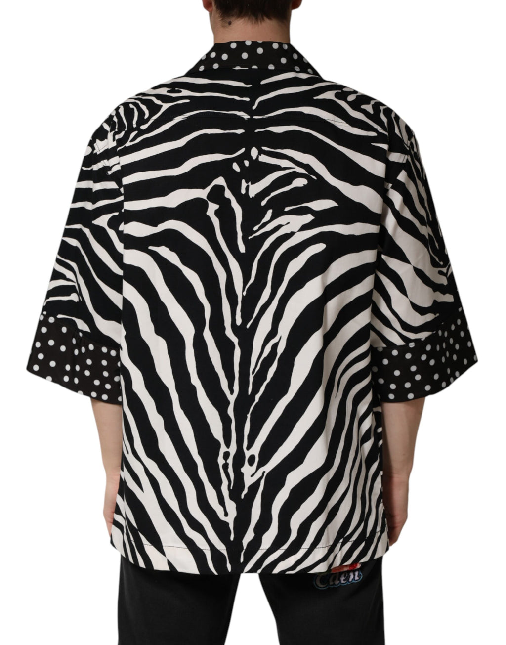 Black White Zebra ButtonDown Oversize Shirt