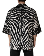 Black White Zebra ButtonDown Oversize Shirt