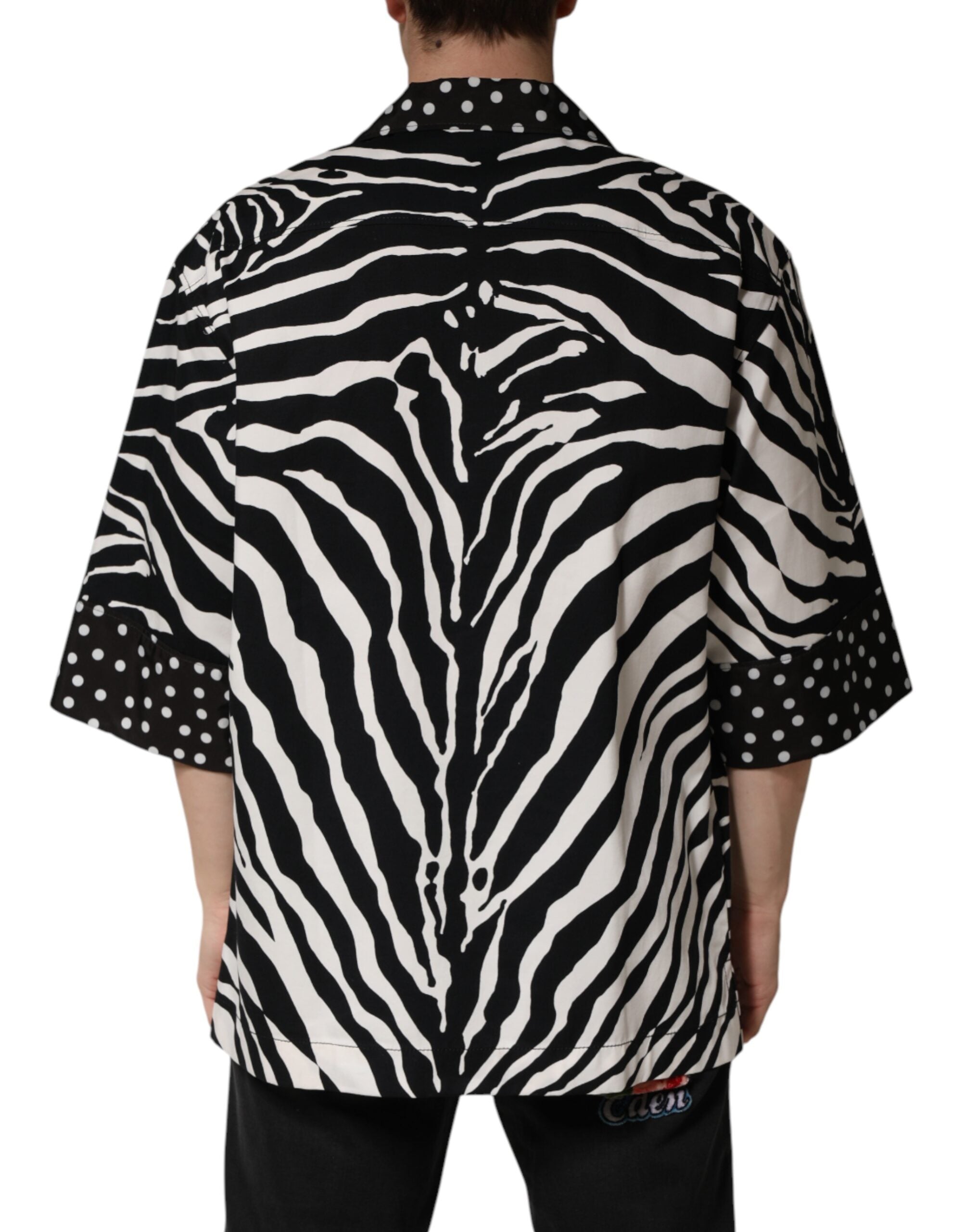 Black White Zebra ButtonDown Oversize Shirt