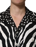 Black White Zebra ButtonDown Oversize Shirt