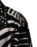 Black White Zebra ButtonDown Oversize Shirt