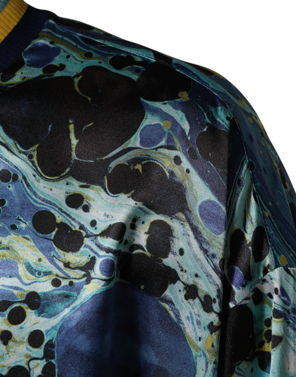 Multicolor Marble Print Pullover Sweater