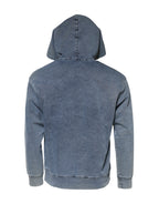 Blue Cotton Logo Hooded Sweatshirt  Sweater