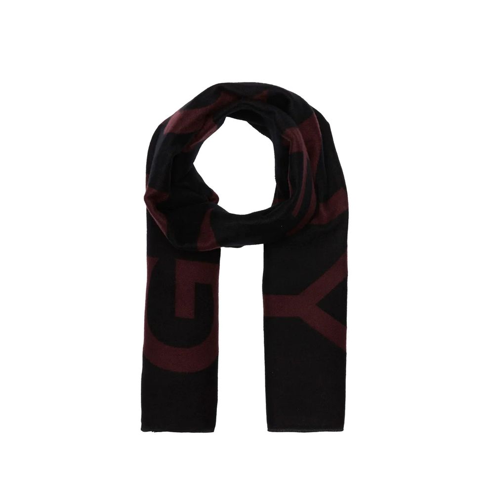 Black Virgin Wool Scarf