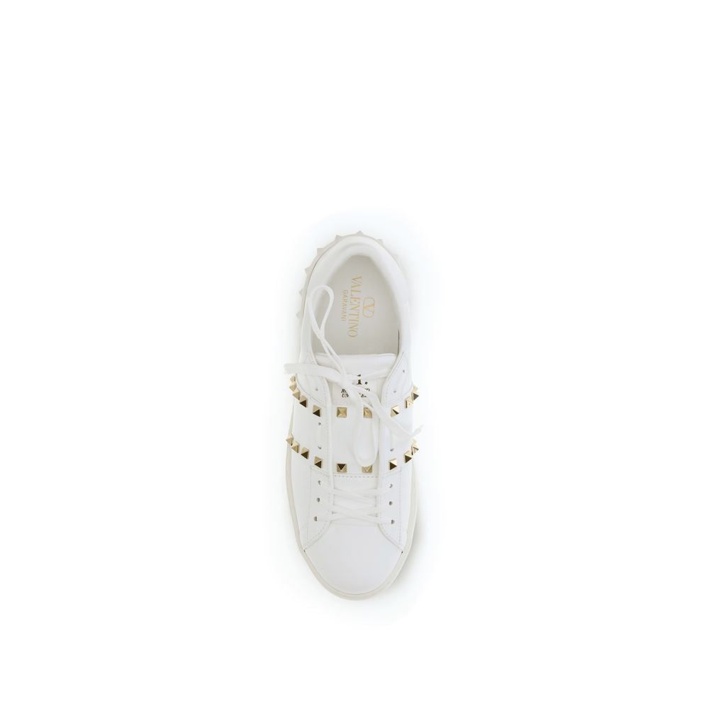 White Calf Leather Bos Taurus Low Top Sneakers