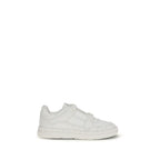 White Calf Leather Bos Taurus Low Top Sneakers