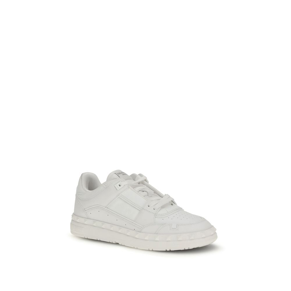 White Calf Leather Bos Taurus Low Top Sneakers