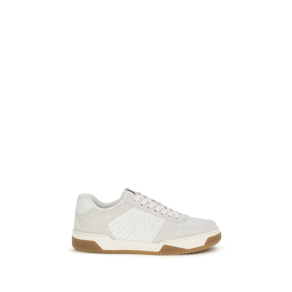 White Calf Leather Bos Taurus Athletic Sneakers