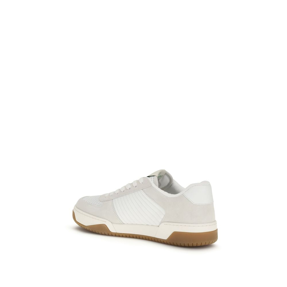 White Calf Leather Bos Taurus Athletic Sneakers
