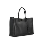 Black Calfskin Tote Bag