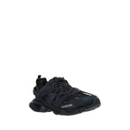Black Polyethylene Athletic Sneakers