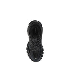 Black Polyethylene Athletic Sneakers