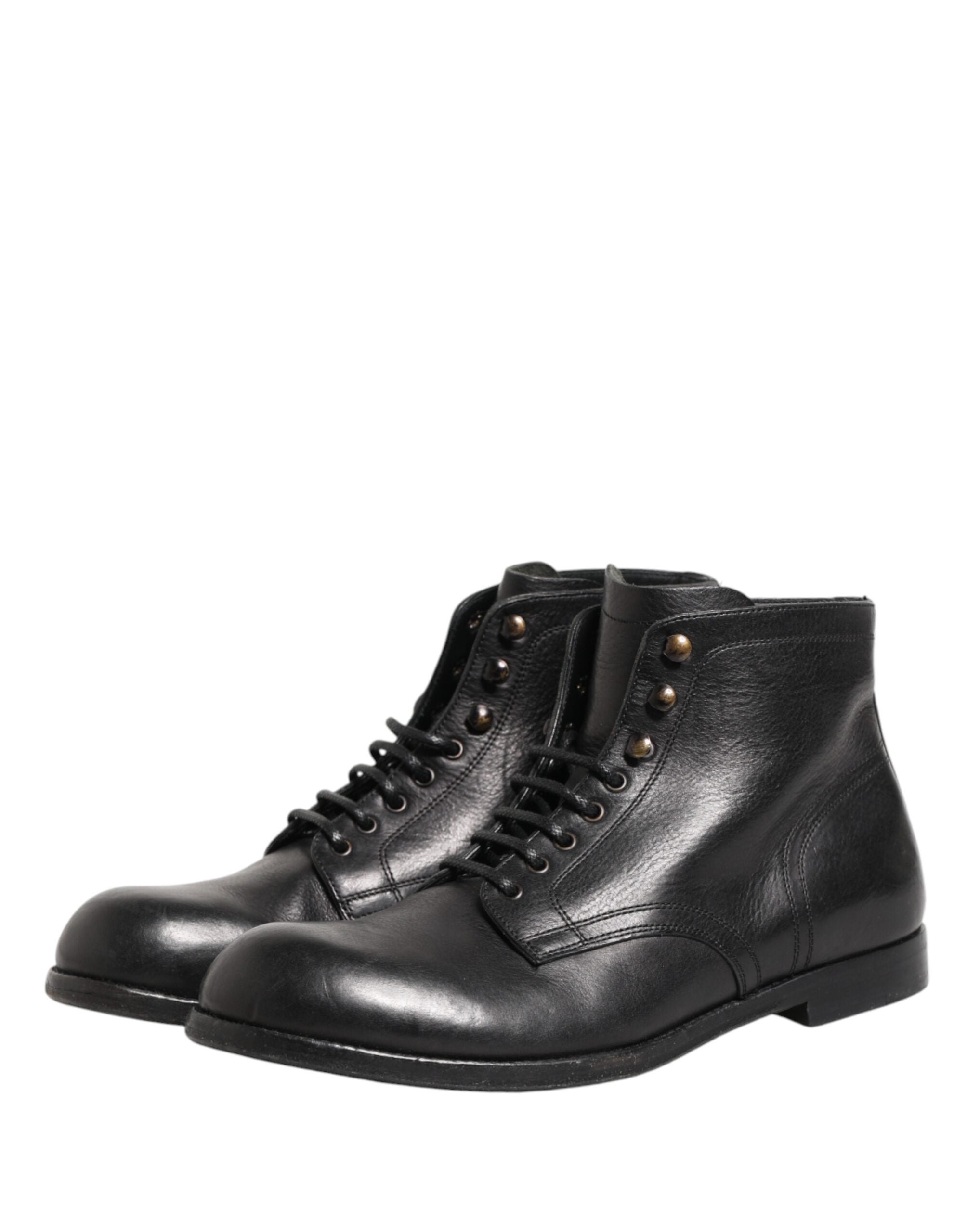 Black Lace Up Short Ankle Boots Men Shoes