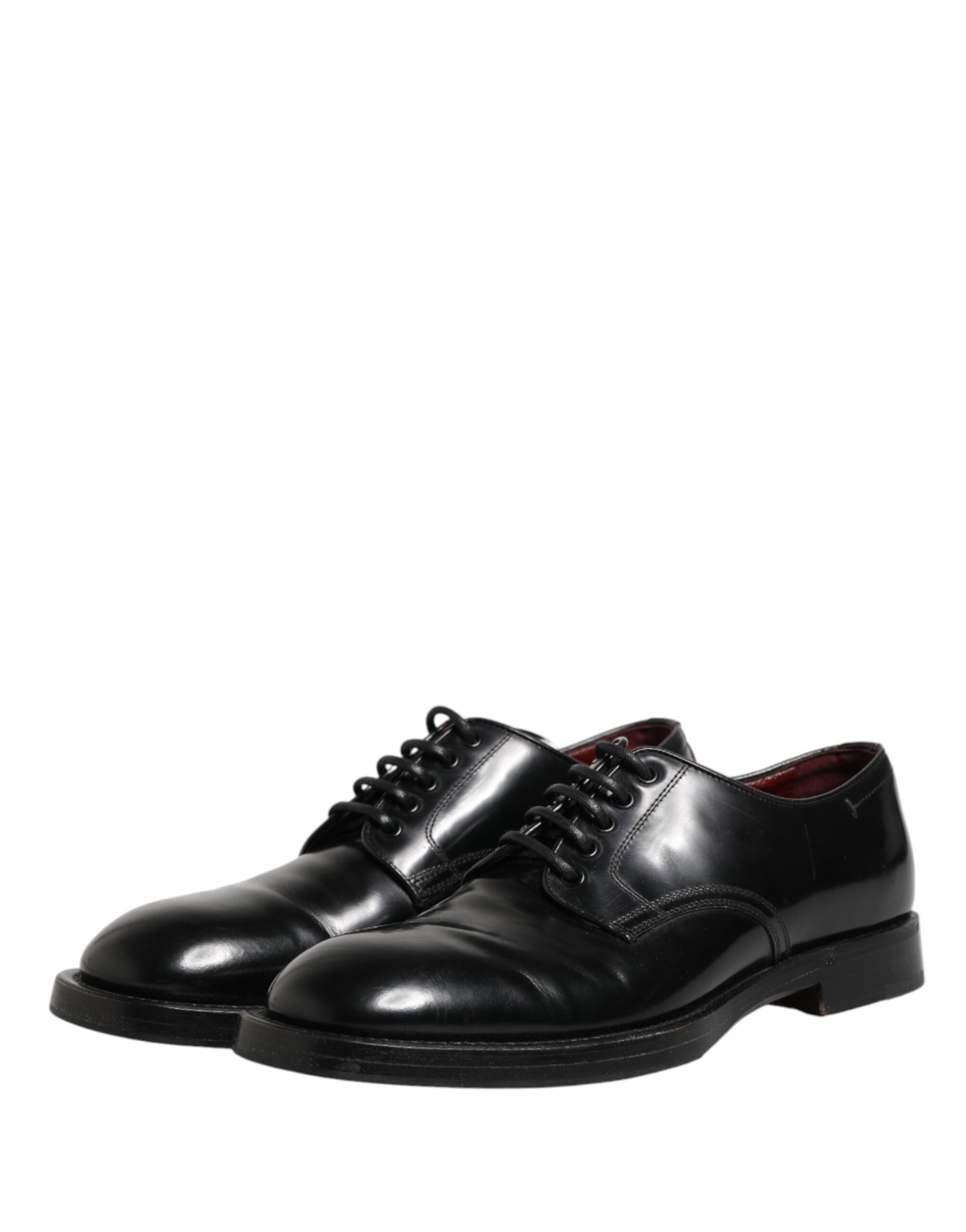 Black Lace Up Leather Dress Derby Men Shoes