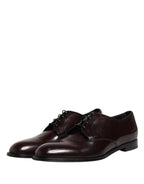 Black Lace Up Leather Dress Derby Men Shoes