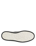 Black Leather Signature Figures Sneakers Shoes